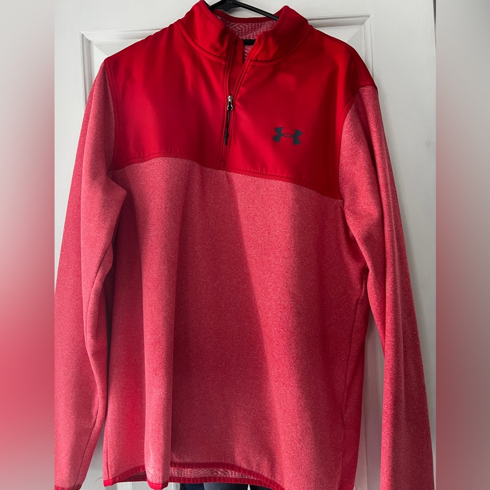 Men’s Under Armour Red Quarter Zip Size L
